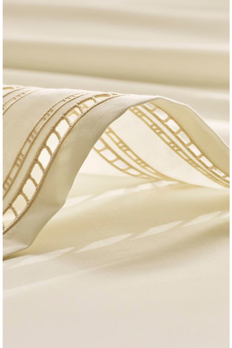 Signature Ladder Stitch Organic Cotton Sheet Set, Alternate, color, CREAM/ SAND
