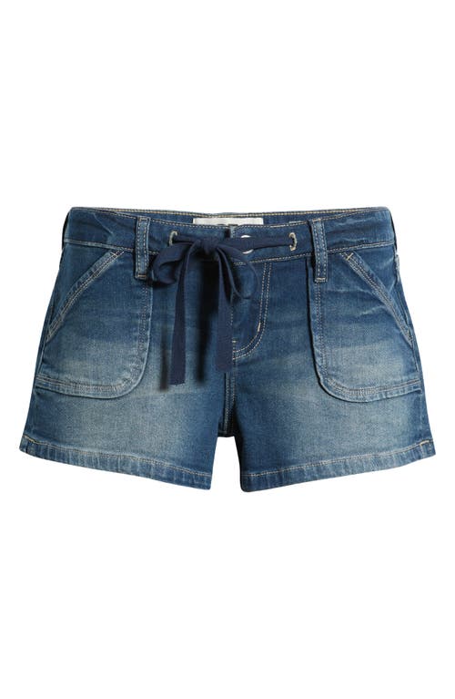 Ptcl Dara Drawstring Waist Denim Shorts In Indigo