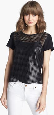 Trouvé Perforated Leather Tee