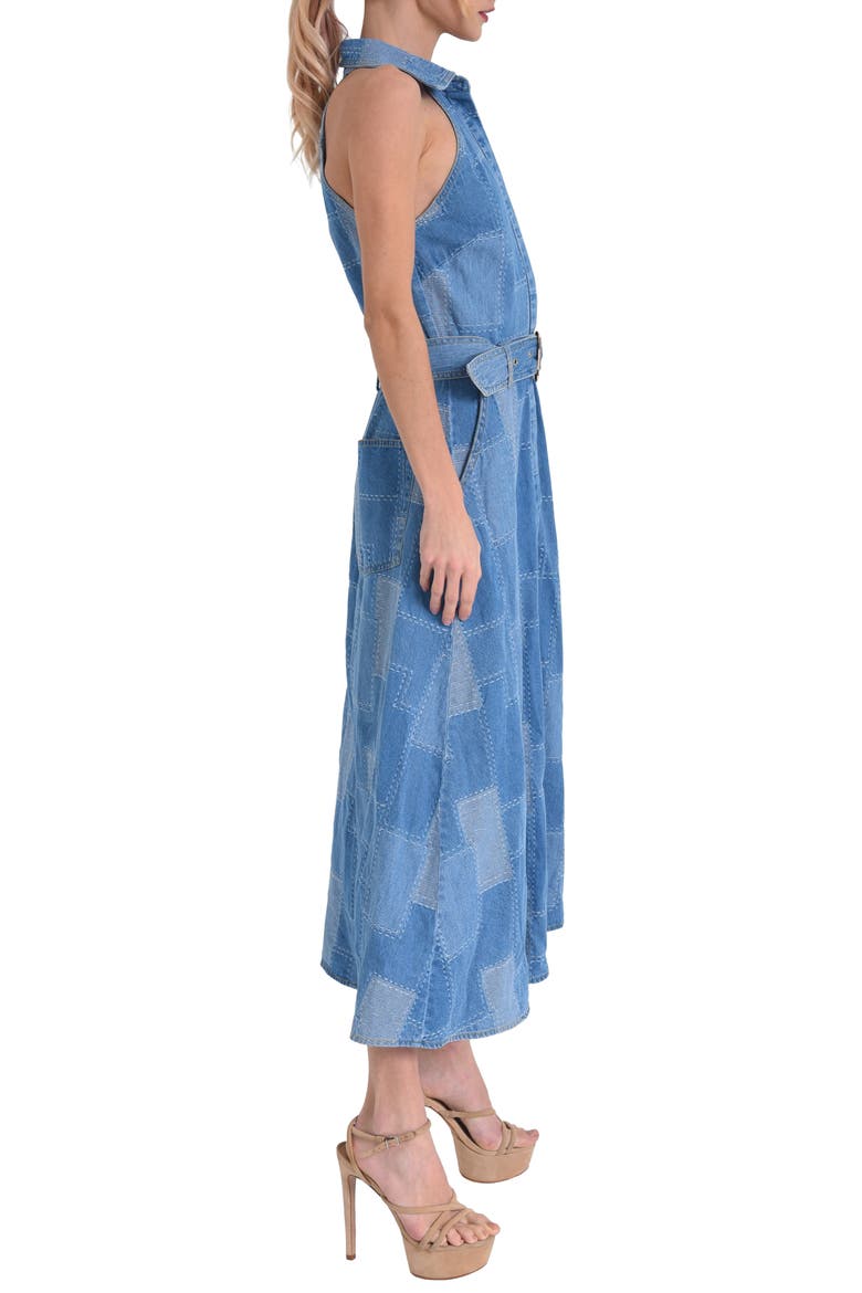 Dixie Belted Sleeveless Maxi Dress, Alternate, color, BLUE