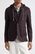 Eleventy Single Breasted Jacket with Hood