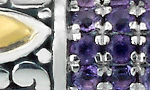 Samuel B. Sterling Silver & 18k Gold Pavé Amethyst Pendant Necklace In Purple