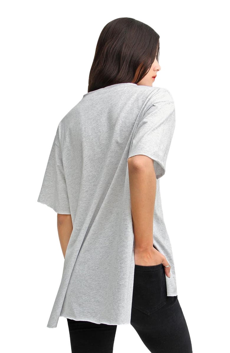Belle & Bloom Brave Soul Oversized T-Shirt, Alternate, color, Grey