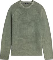 Theory Washed Crewneck in Cotton Sweater