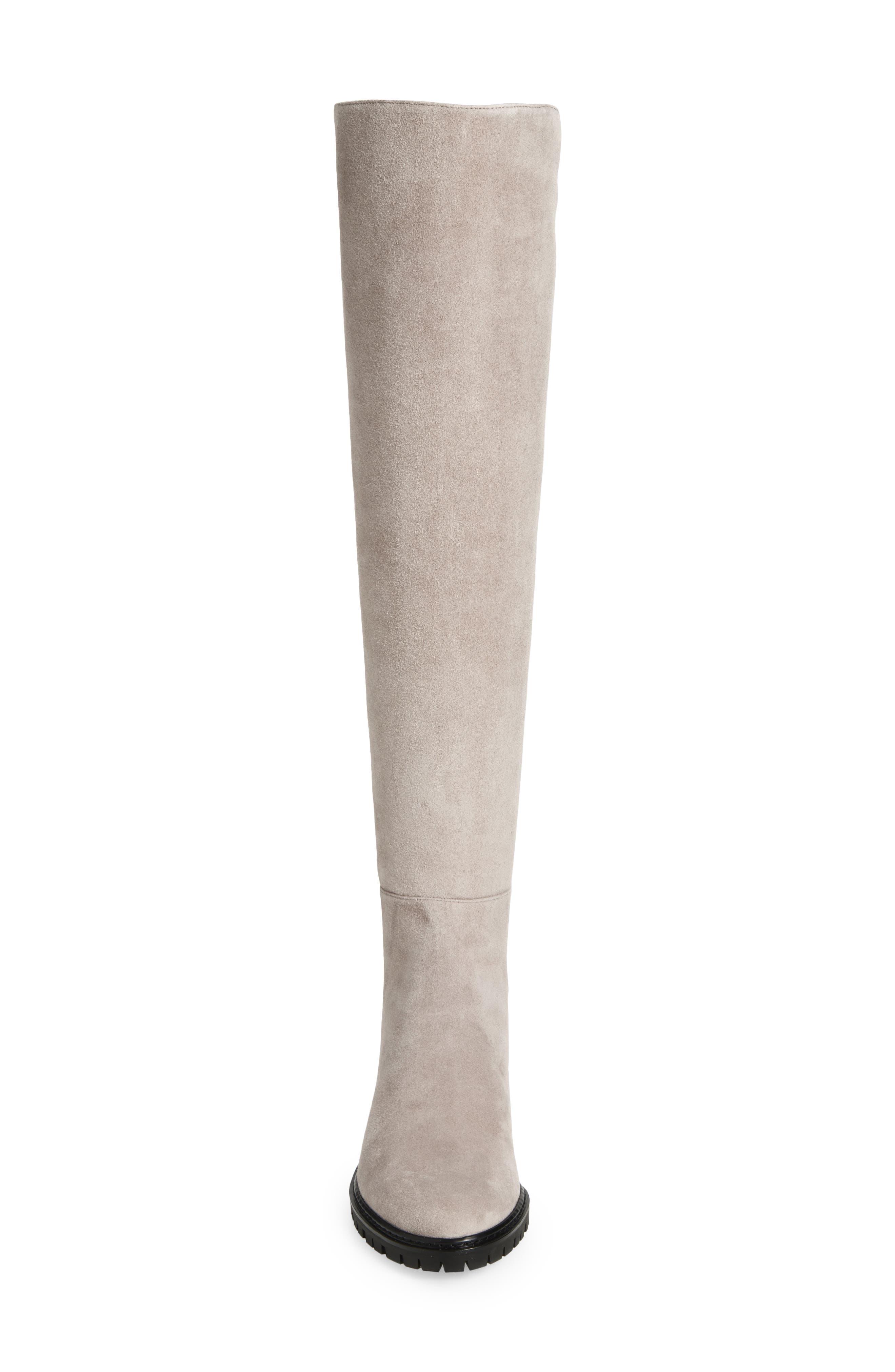 Stuart Weitzman City Over-the-Knee Boot, Alternate, color, Light Beige