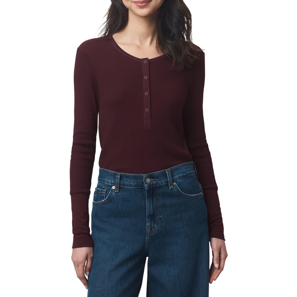 Splendid Classic Thermal Henley In Purple