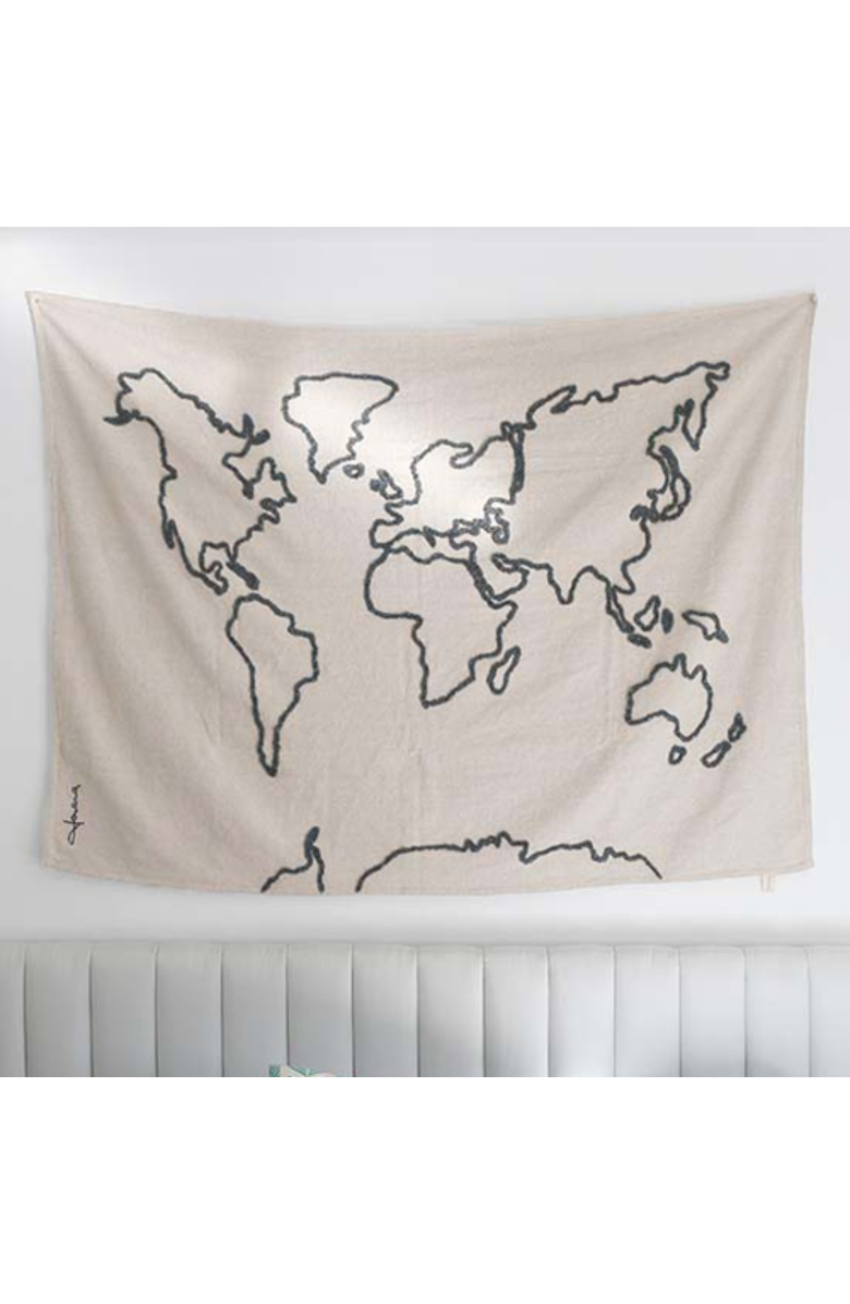 Lorena Canals Wall Hanging Canvas Map, Alternate, color, Natural