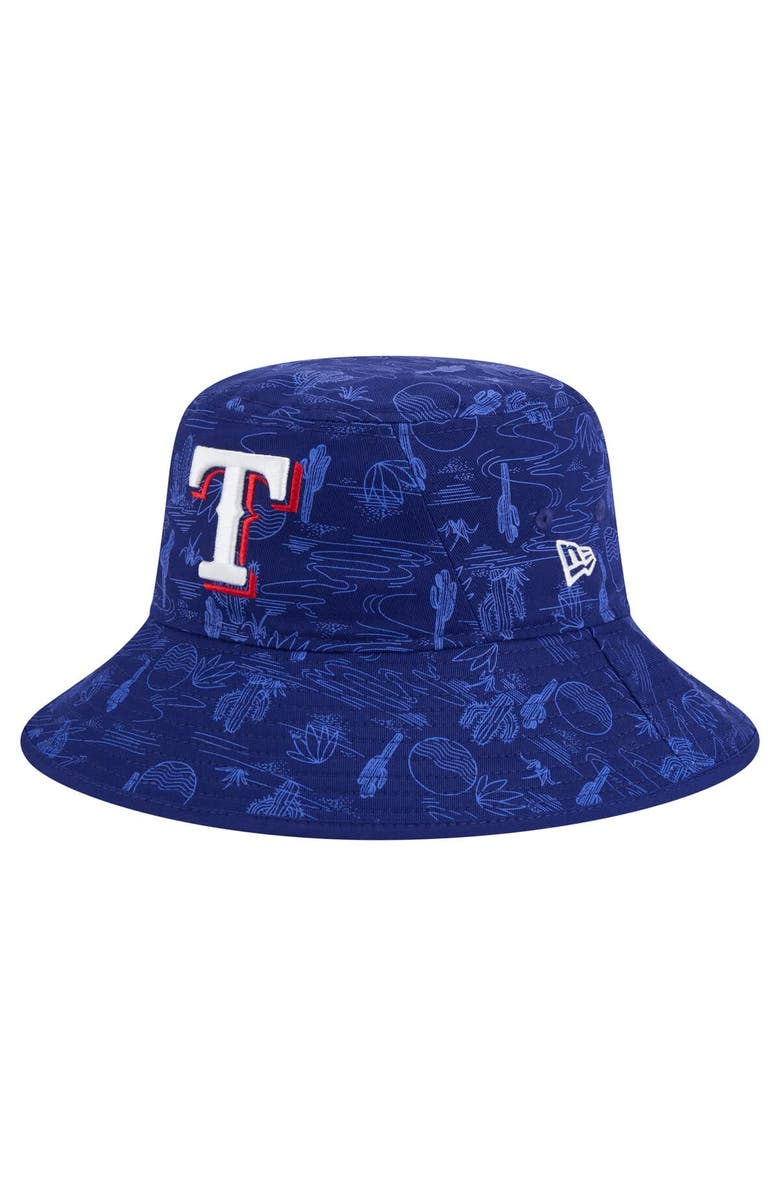 New Era Men's New Era  Dark Blue Texas Rangers 2025 Spring Training All Over Print Bucket Hat, Main, color, Dark Blue