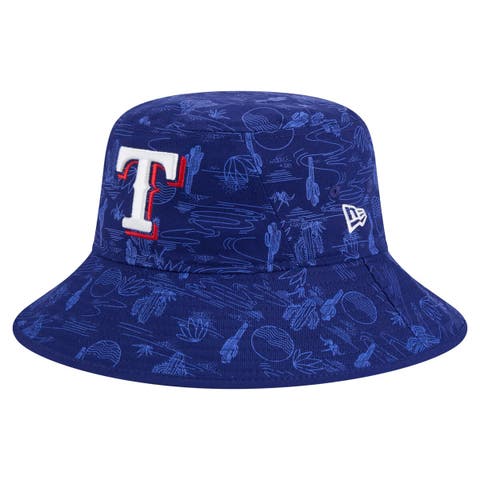 Men's New Era  Dark Blue Texas Rangers 2025 Spring Training All Over Print Bucket Hat