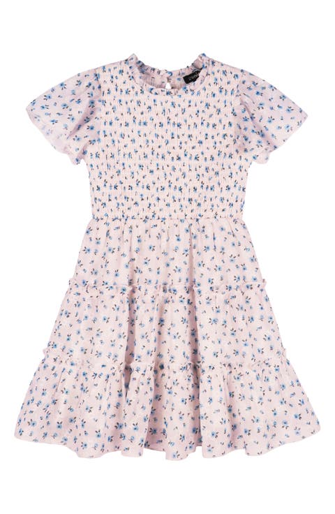 Kids' Flutter Sleeve Smocked Dress (Little Kid & Big Kid)