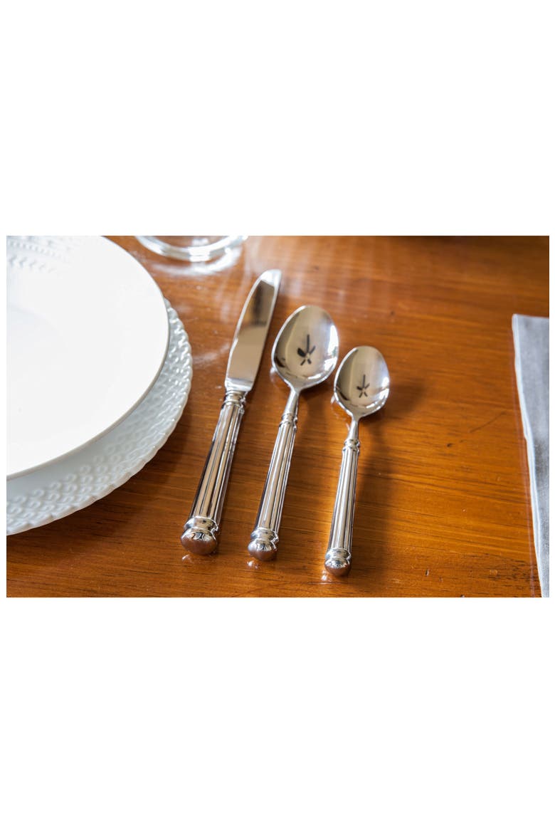 Nyssa Hollow 20-Piece Flatware Set, Alternate, color, SILVER