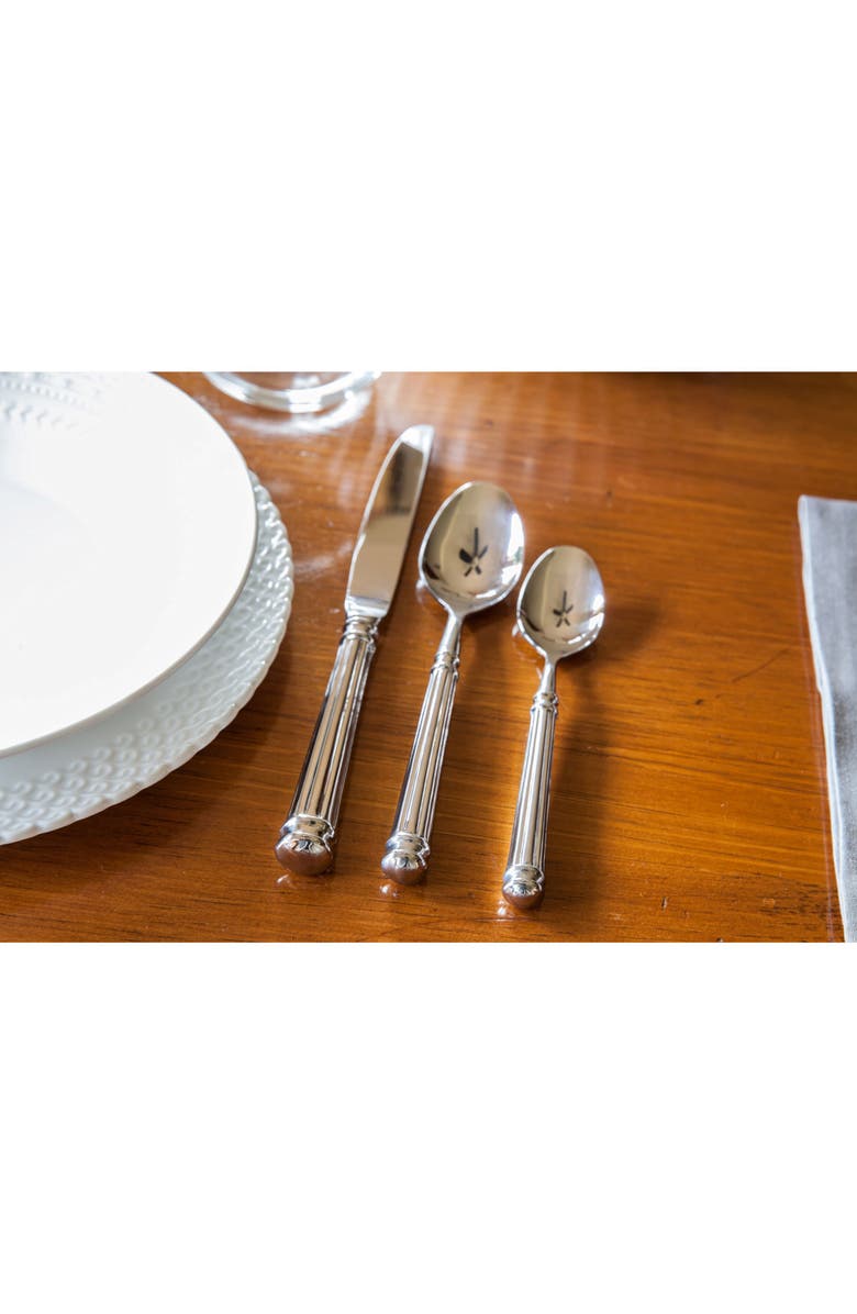 Fortessa Nyssa Hollow 20-Piece Flatware Set, Alternate, color, Silver