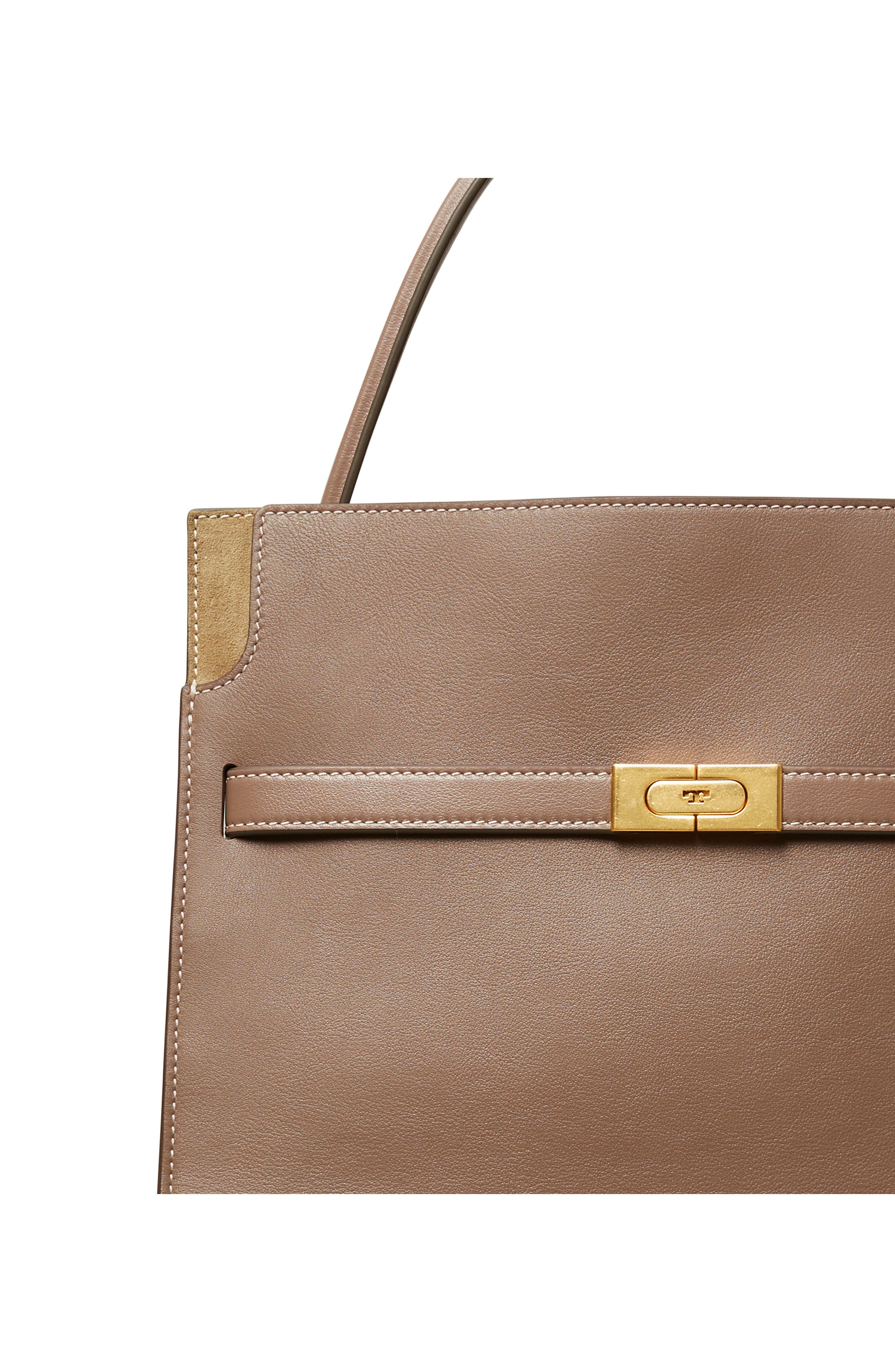 Tory Burch Lee Radziwill Leather Double Bag, Alternate, color, 