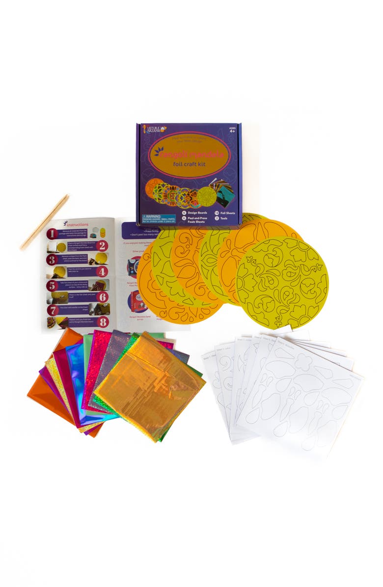 KULTURE KHAZANA Foil Craft Rangoli Mandala Playset, Alternate, color, 