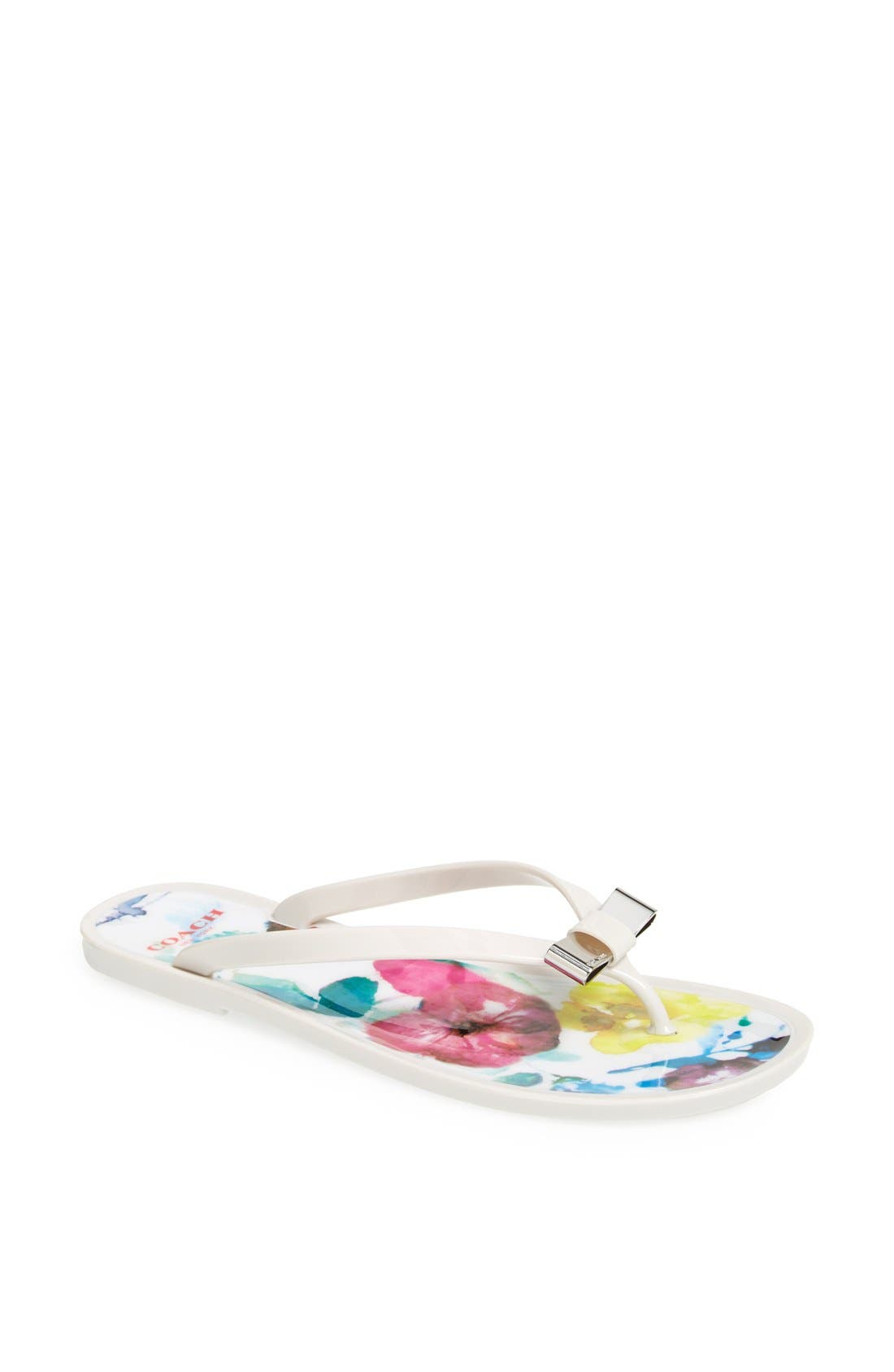 'Landon' Flip Flop, Main, color, PARCHMENT/ WATERCOLOR
