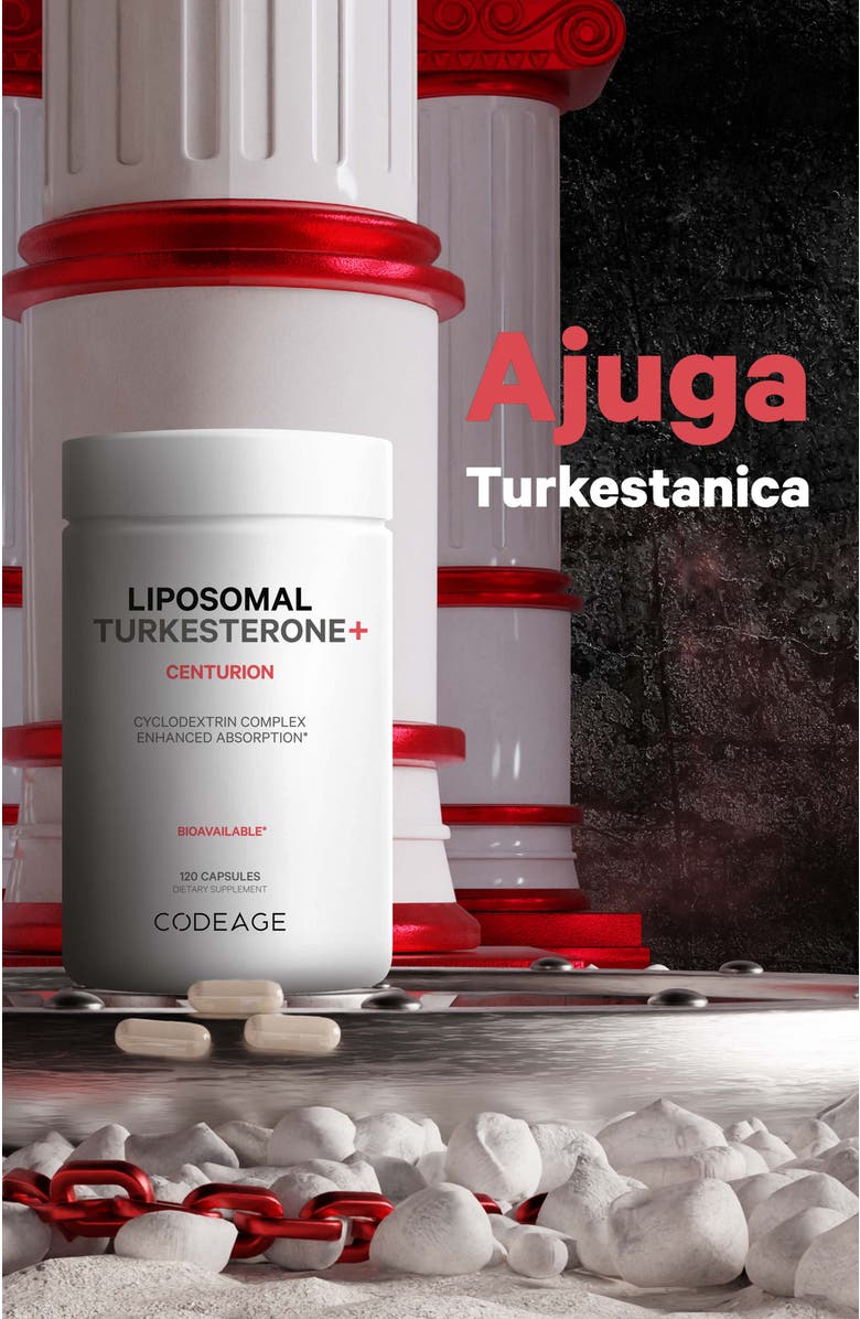 Codeage Liposomal Turkesterone 500 mg Supplement, Alternate, color, White
