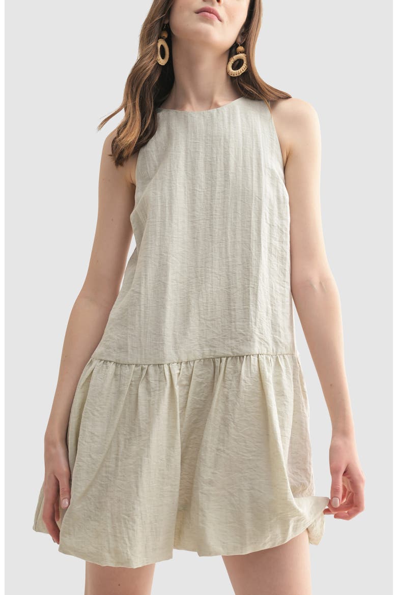 Flounce Shift Dress, Alternate, color, BONE