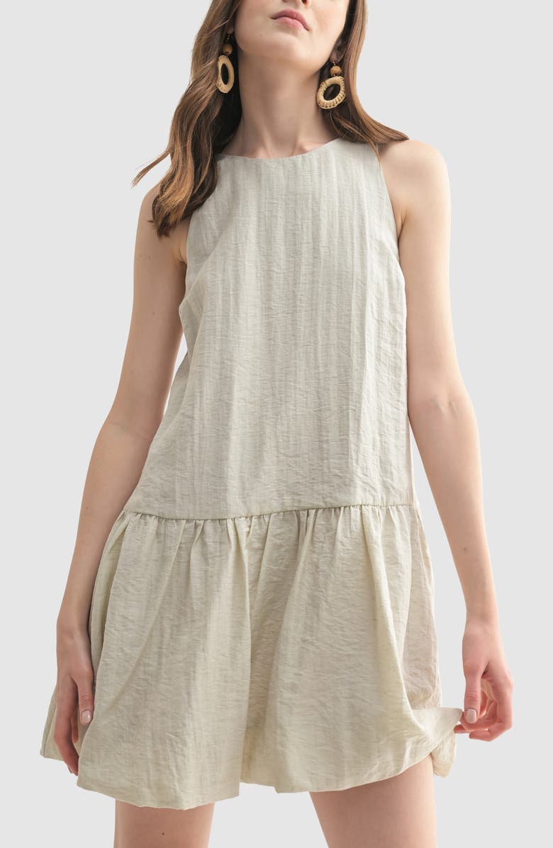 Lush Flounce Shift Dress, Alternate, color, Bone