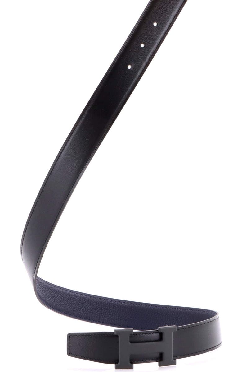 Pre-Owned Hermes Constance Reversible Belt Leather with So Black Matte Hardware Wide, Alternate, color, Black