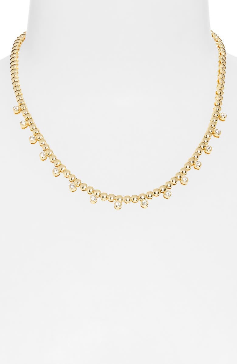 BaubleBar Spencer Necklace, Alternate, color, Clear Gold