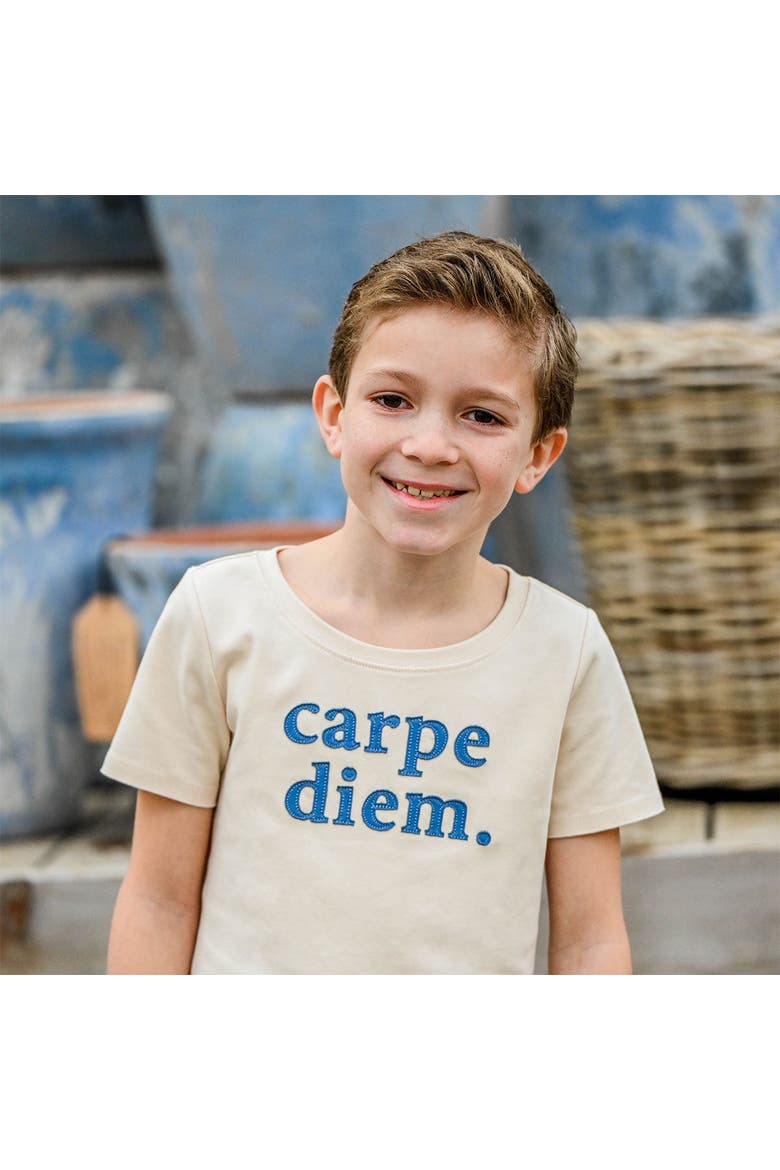 Carpe Diem Raw Edge T-Shirt, Alternate, color, Natural