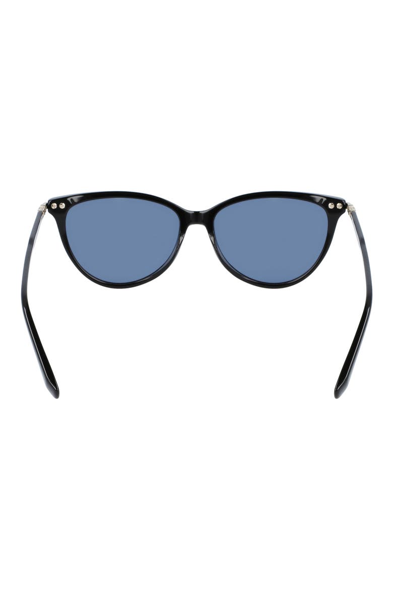 Timeless 55mm Cat Eye Sunglasses, Alternate, color, BLACK