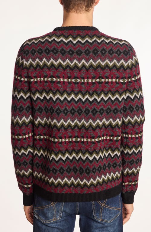 Paisley & Gray Chevron Crewneck Sweater In Multi