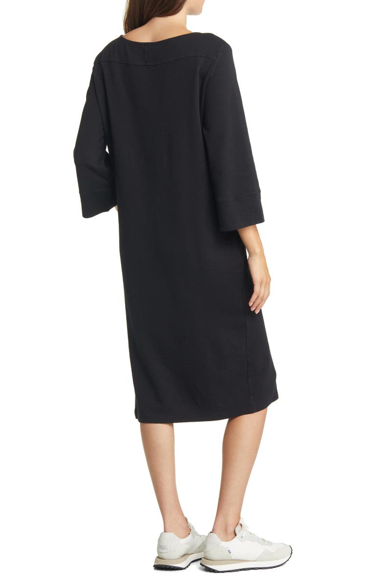 Caslon<sup>®</sup> Bateau Neck Bracelet Sleeve Shift Dress, Alternate, color,