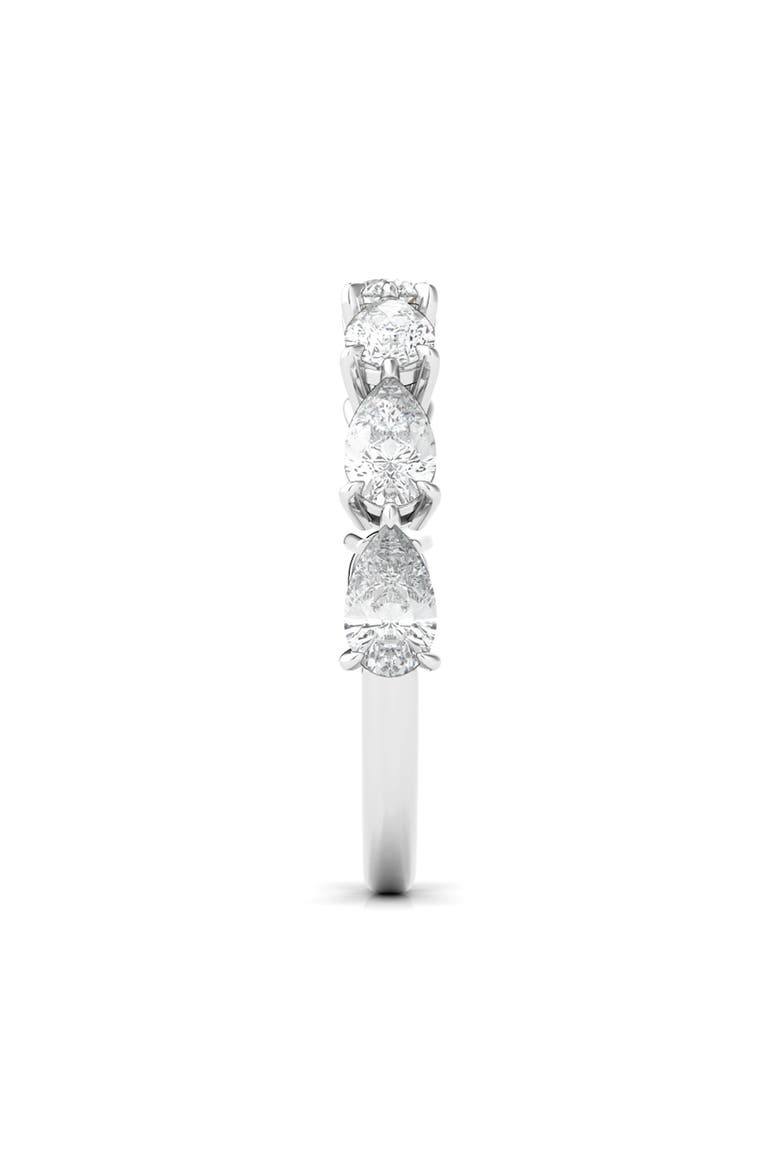 Pear Cut Lab Created Diamond Half Eternity Ring, Alternate, color, WHITE GOLD