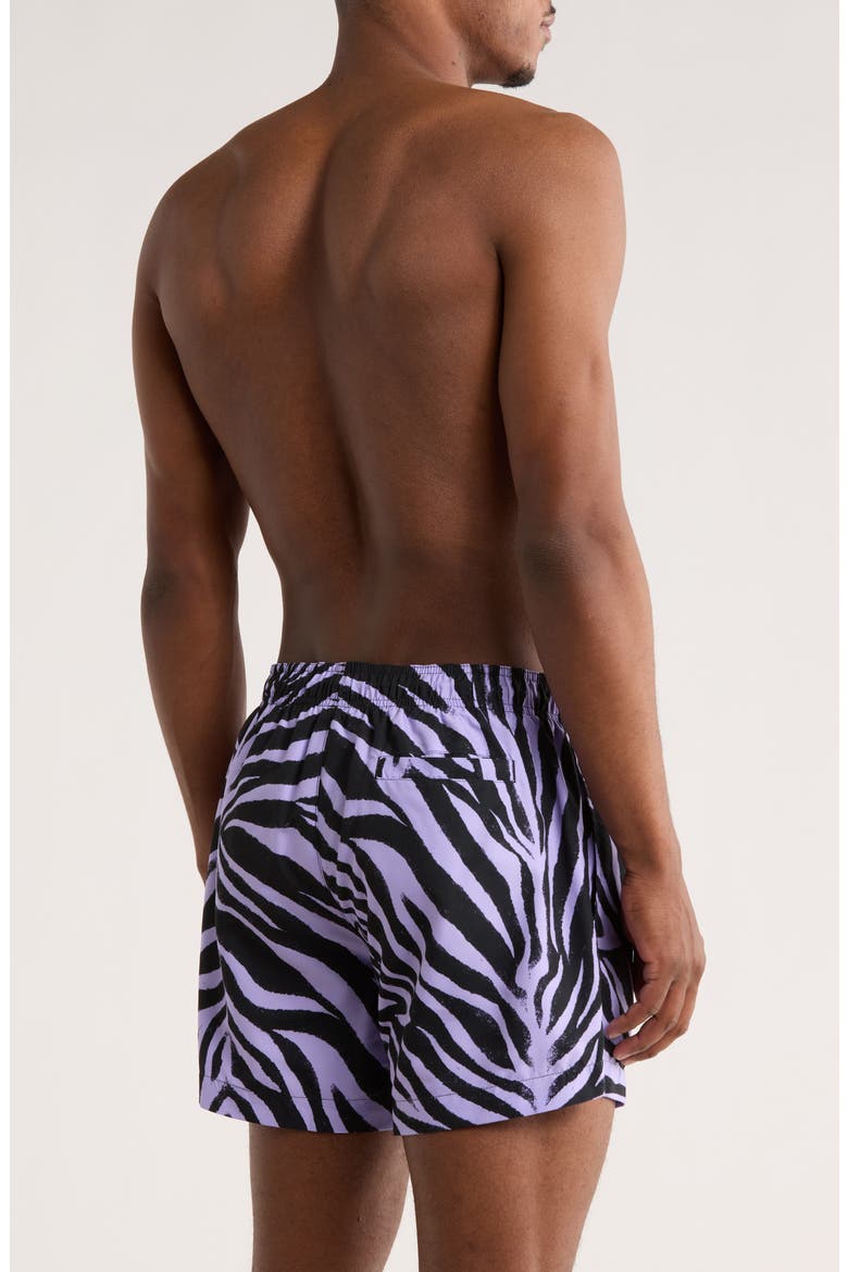 Zebra Stripe Swim Trunks, Alternate, color, OPEN PURPLE