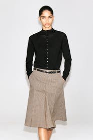 COS Merino Wool Funnel-neck Cardigan