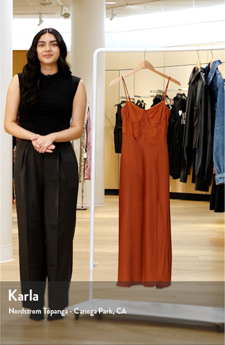 Lace Bustier Sleeveless Midi Dress, sales video thumbnail