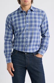 Peter Millar Cannon Plaid Performance Flannel Sport Shirt