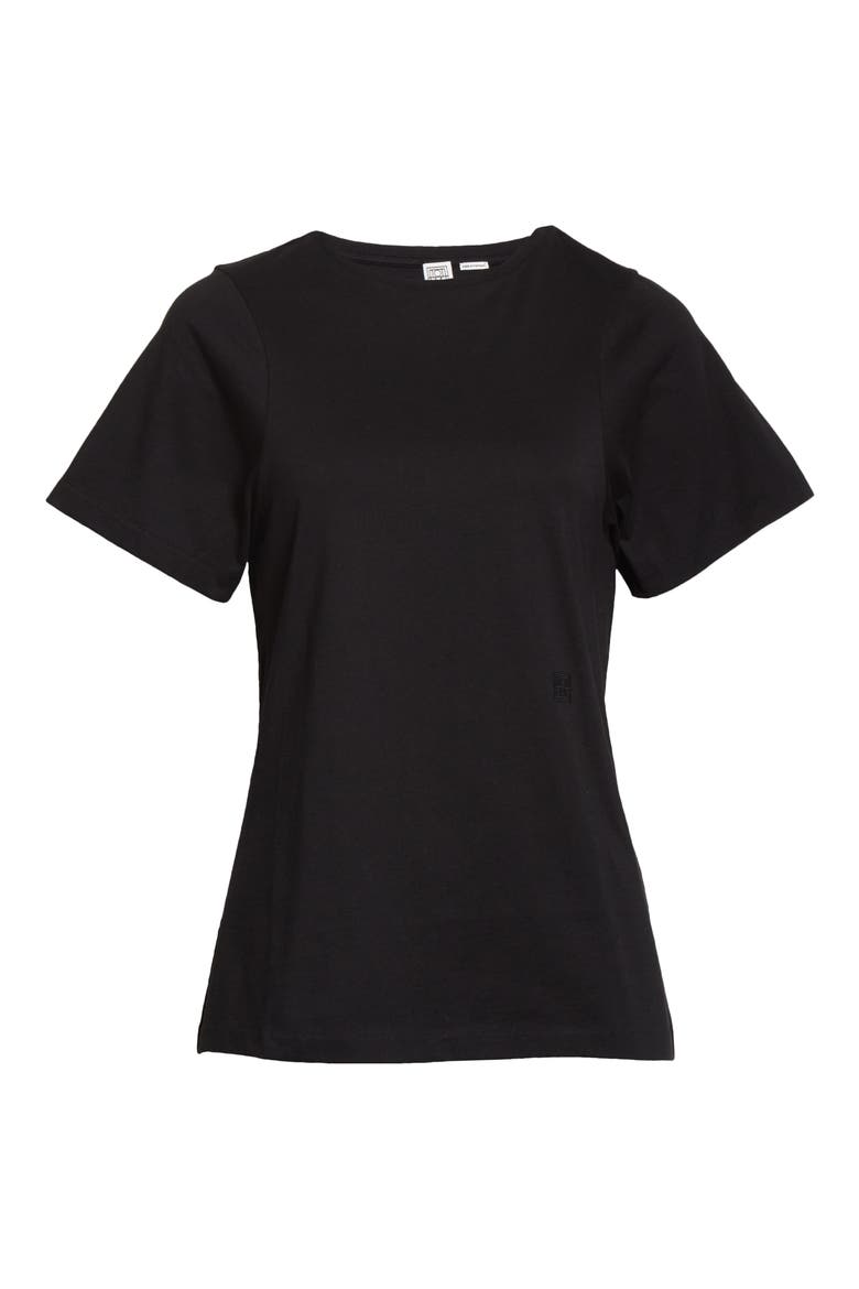 Totême Espera Organic Cotton T-Shirt, Alternate, color, BLACK 200