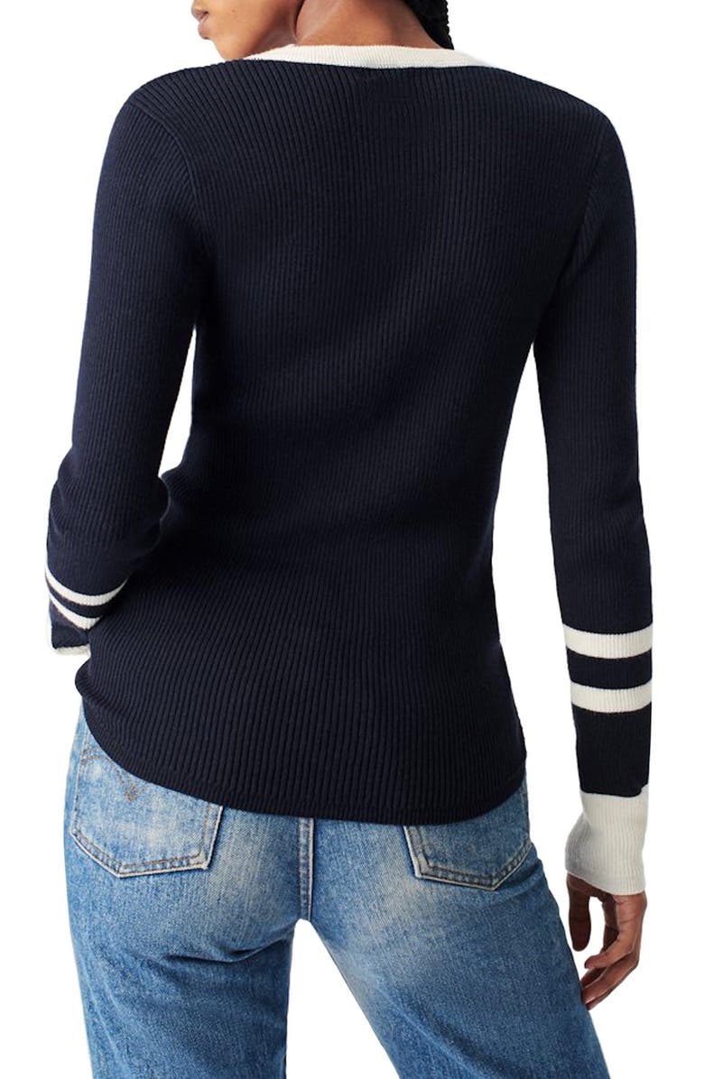 Faherty Mikki Organic Cotton & Cashmere Henley Top, Alternate, color,