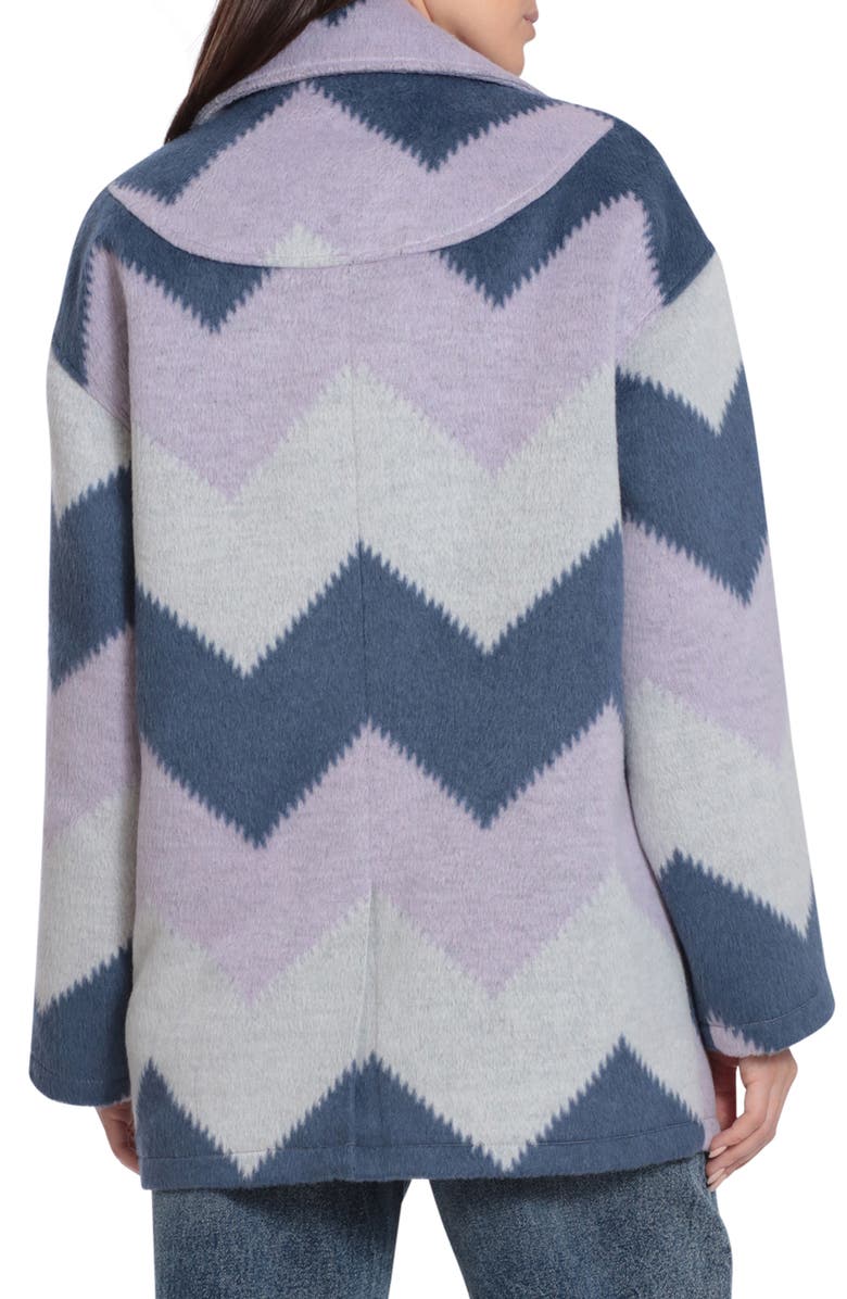 Avec Les Filles Oversize Chevron Peacoat, Alternate, color, 