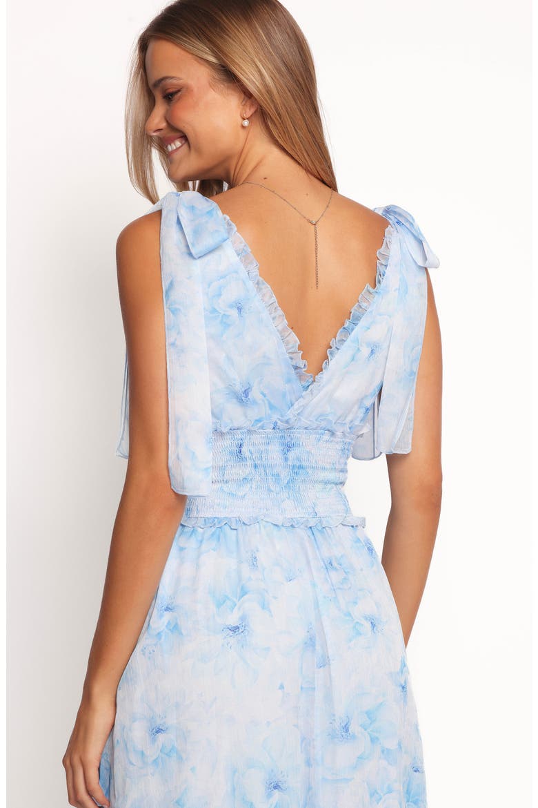 Fionna Ruffle Tiered Maxi Dress, Alternate, color, BLUE FLORAL