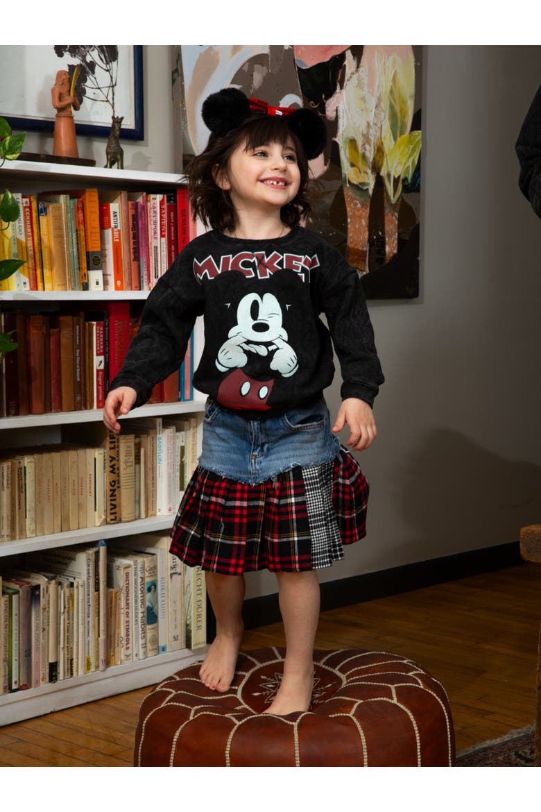 Mickey Mouse Pullover Sweatshirt, Alternate, color, Mickey Black Wash