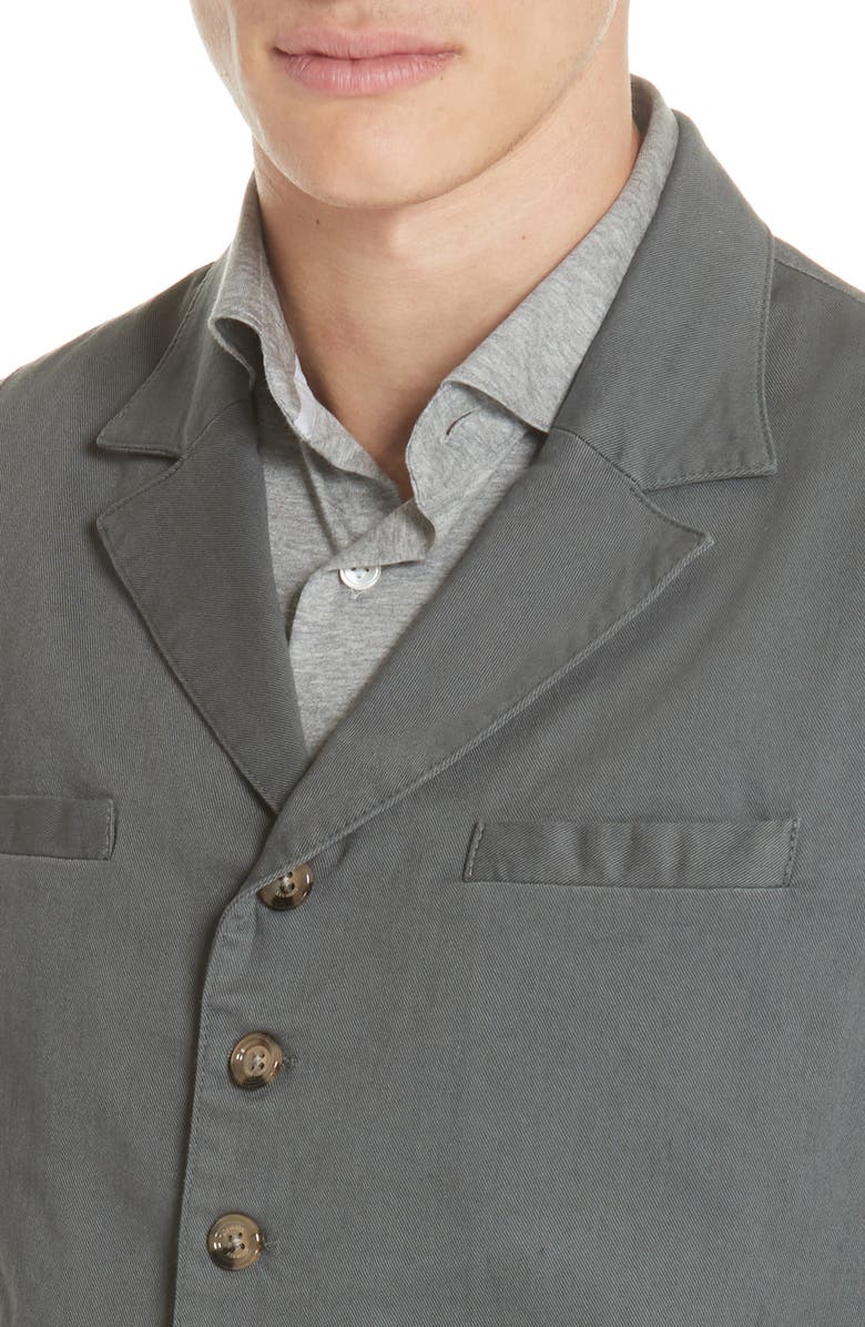 Eleventy Slim Fit Stretch Cotton Twill Vest, Alternate, color,