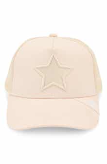 Embroidered Star Mesh Panel Trucker Hat