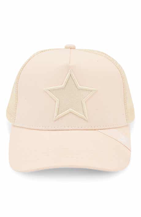 Embroidered Star Mesh Panel Trucker Hat