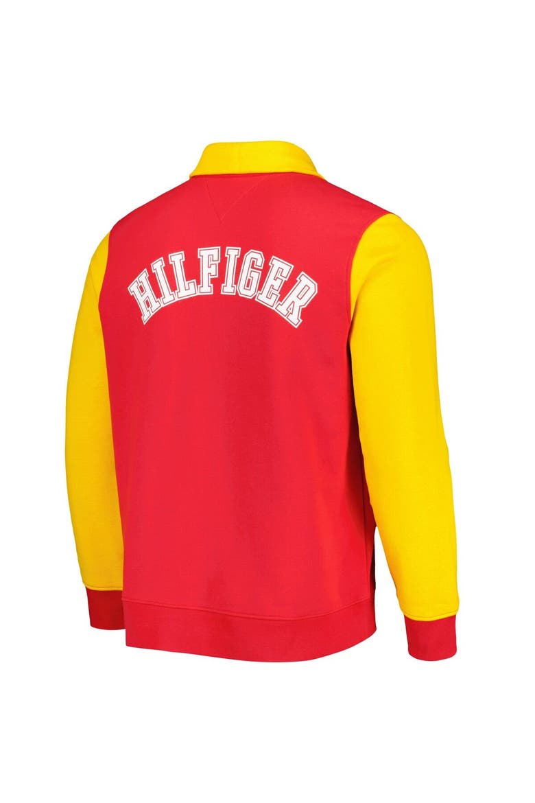 Men's Tommy Hilfiger Red/Gold Kansas City Chiefs Aiden Quarter-Zip Sweatshirt, Alternate, color, Red