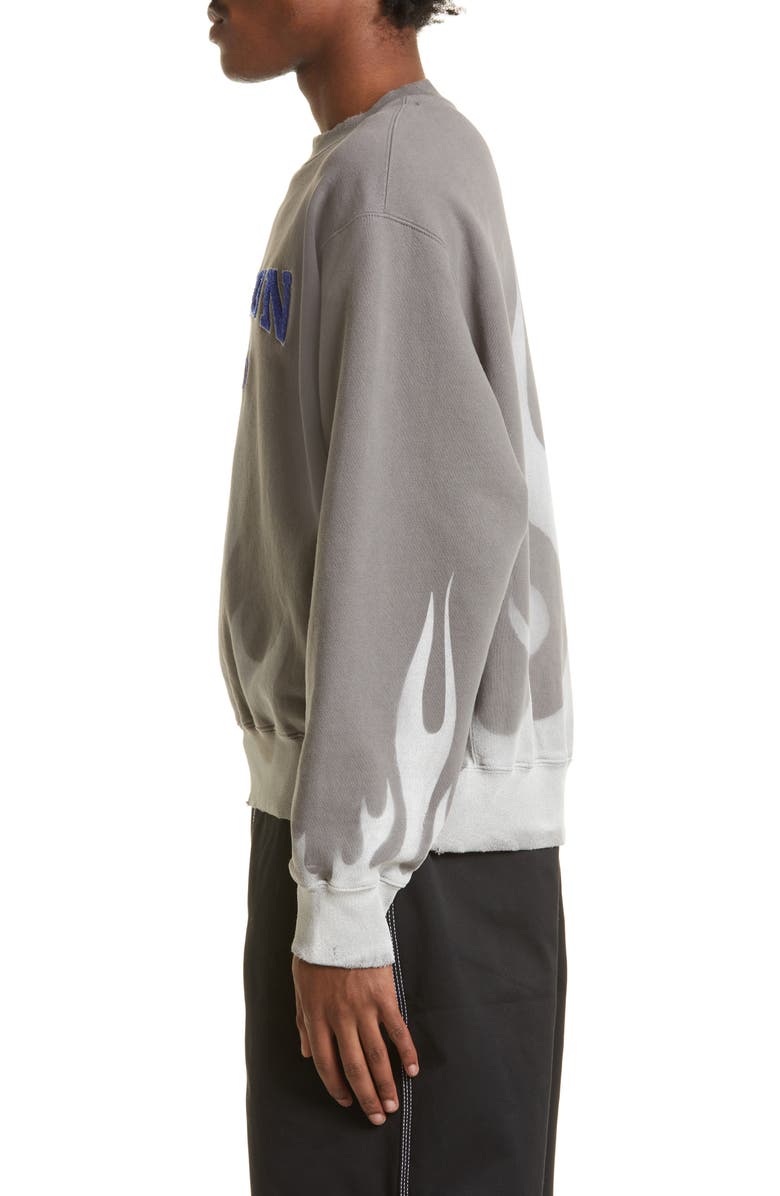 Heron Preston Heron Law Flames Graphic Sweatshirt, Alternate, color,