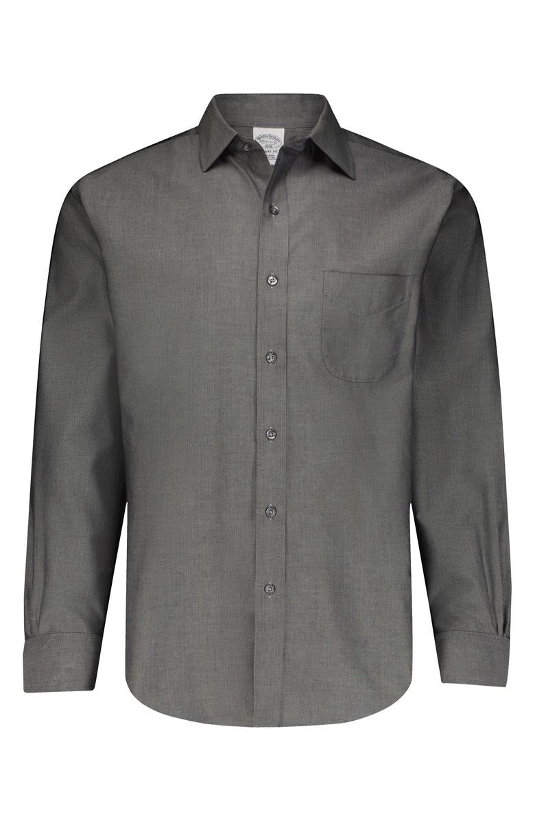 Brooks Brothers Herringbone Non-Iron Regent Fit Dress Shirt, Alternate, color,