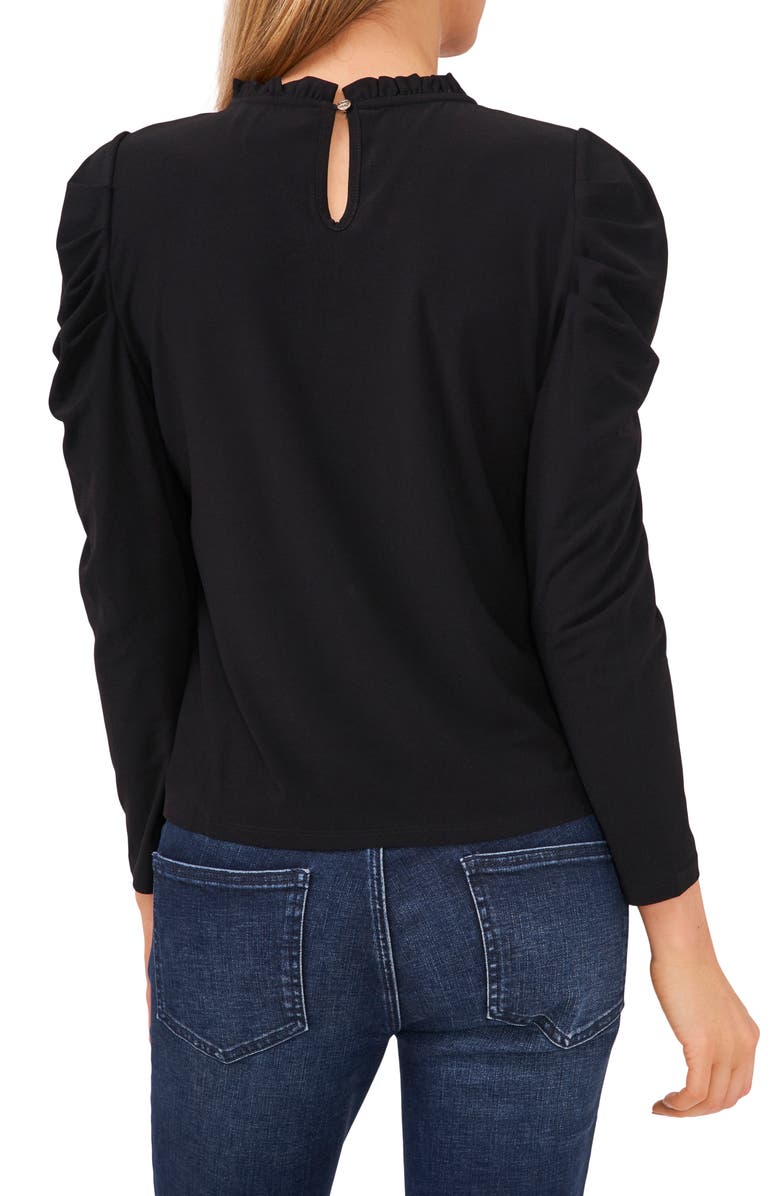 CeCe Puff Long Sleeve Crepe Top, Alternate, color, 