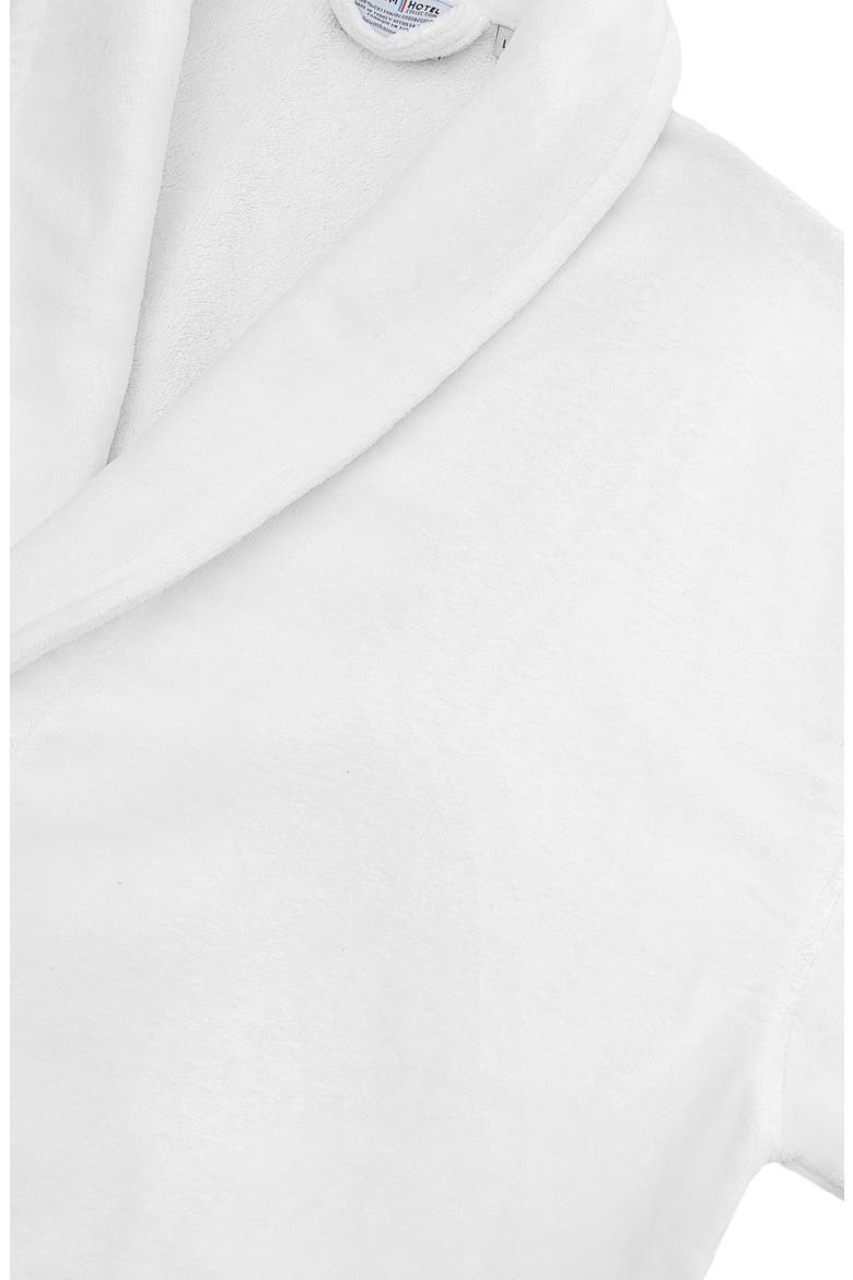 Anovia Velour Cotton Robe, Alternate, color, WHITE