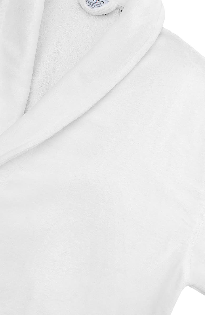 Linum Home Textiles Anovia Velour Cotton Robe, Alternate, color, White