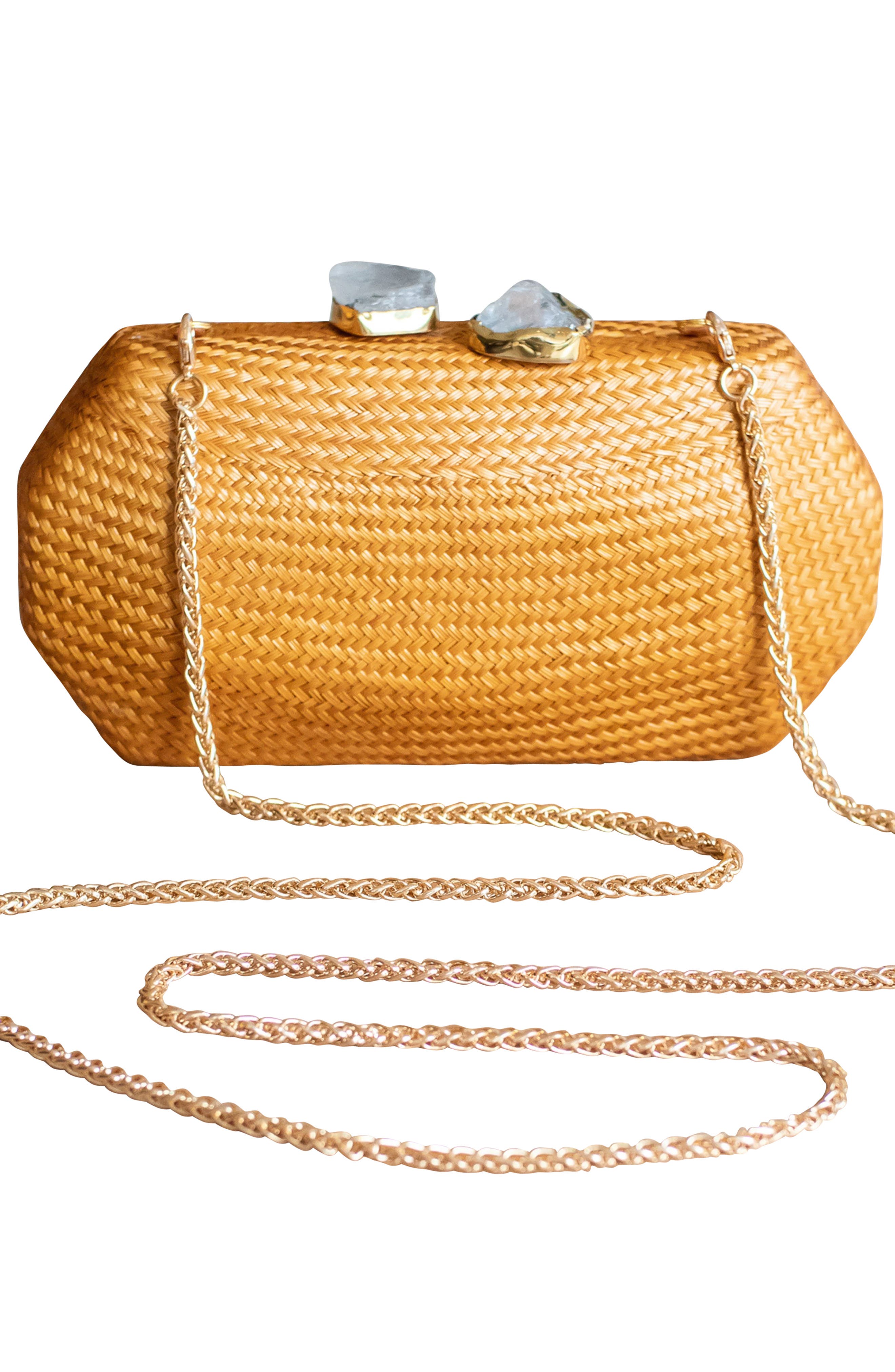LIKHA Solid Octagon Clutch, Alternate, color, Camel