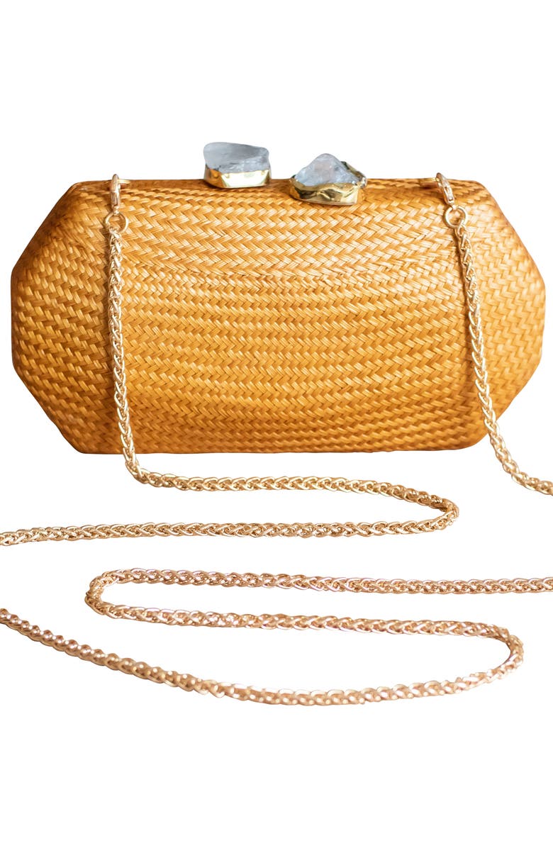 LIKHA Solid Octagon Clutch, Alternate, color, Camel