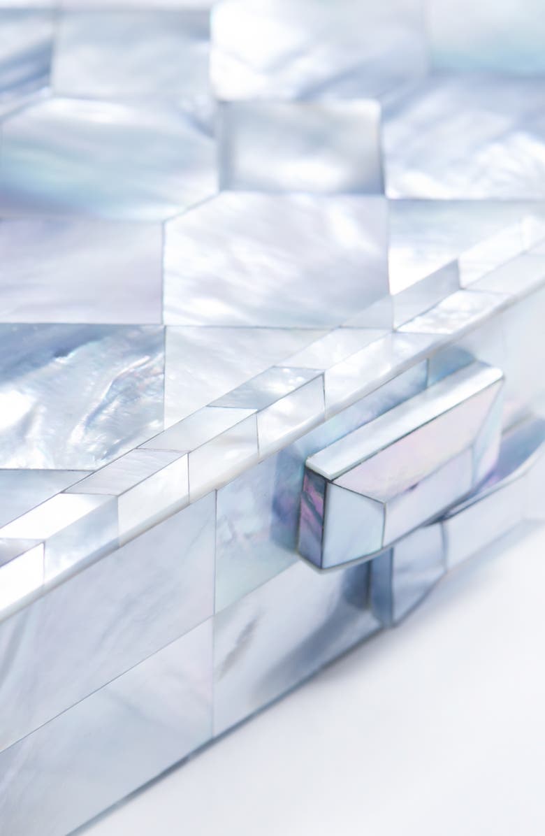 Freya Rose Athena Pale Blue Mother of Pearl Bag, Alternate, color, Pale Blue